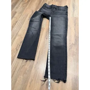 MOTHER The Rascal Ankle Snippet Night‎ Hawk Black Raw Hem Jeans 27 thumbnail 9