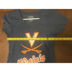 47 Brand WOMENS BLUE VIRGINIA CAVALIERS FINELINE FRANKIE TEE SMALL thumbnail 4