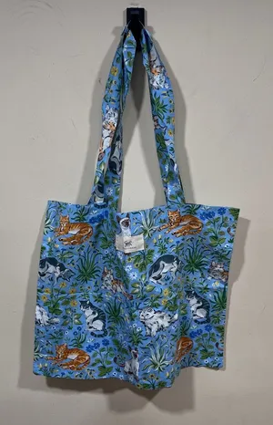 NWOT Printfresh brand "Must Love Cats" multicolor purse bag tote thumbnail 1