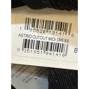 MinkPink Astrid‎ Cutout Midi Dress Black Size XS Shimmer thumbnail 5
