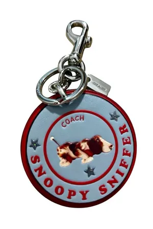 Coach Snoopy Dog Bag Charm Keyring Fob 32657 thumbnail 1