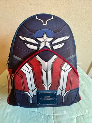 Lounge Fly NWT Captain America Themed Men's Backpack - Blue & Red thumbnail 1