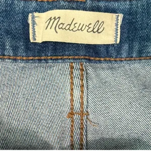 Madewell Blue Distressed Raw Hem Light Wash Stretch Perfect Vintage Jeans sz 26 thumbnail 3