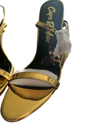 Cape Robbin Metallic Gold Strappy Stiletto Heels thumbnail 5