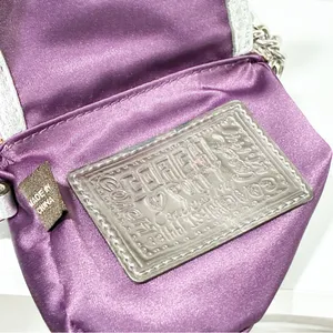 COACH POPPY SILVER SEQUINS TURNLOCK POUCH CROSSBODY MINI BAG‎ Pouch thumbnail 5