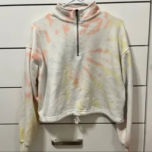 American Eagle Pastel Tie Dye Quarterzip thumbnail 2