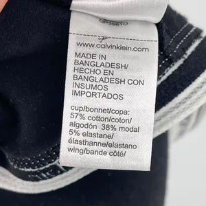 Calvin Klein Black Wireless Logo Band Bra thumbnail 12