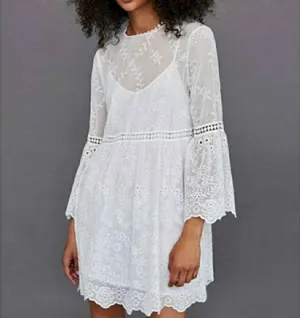 Zara White Lace Fairytale Dress size XS thumbnail 4