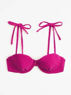 Abercrombie & Fitch Tie-Strap Underwire Bikini Top XXS NWOT thumbnail 2