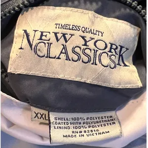 New York Classic Reversible Coat Blue White Gray‎ Size XXL 27" Long x 26" PTP thumbnail 6
