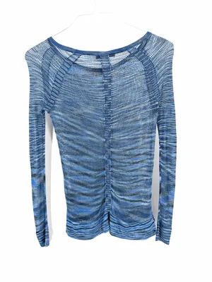 Rag & Bone Blue Y2K Mesh Pullover Crewneck Long Sleeve thumbnail 4
