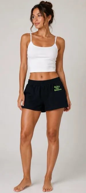Shiny By‎ Nature Black Lounge Shorts Womens 2XL Casual Comfy Relaxed thumbnail 1