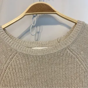 RD Style Knit Cotton Blend Cream Buttons Crew Neck Pullover Sweater Medium thumbnail 7
