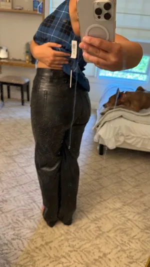 Abercrombie and fitch Black Leather Pants thumbnail 4