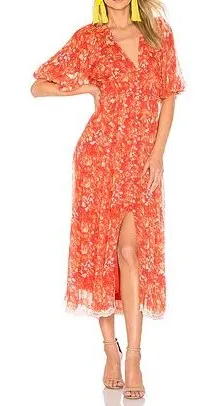 Hemant and Nandita Floral Dress Size Small thumbnail 1