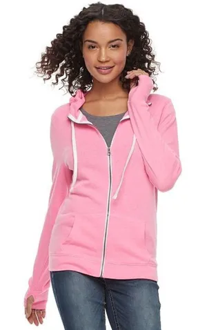 ✨ Pink Full Zip Lightweight Hoodie ✨ Pink thumbnail 1