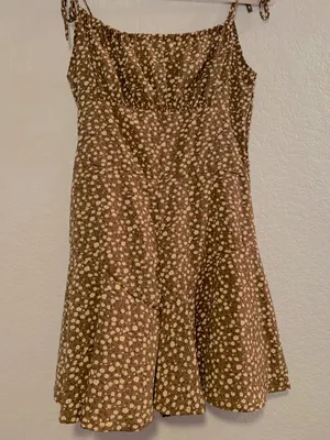 Romper In Khaki And White Polka Dot thumbnail 4