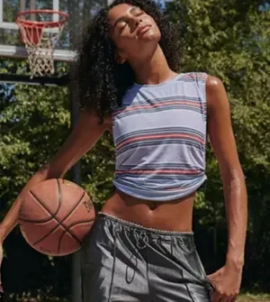 Free People Movement Women's Sports Mode Muscle Tank Top in Steel Combo size XS NWT thumbnail 1