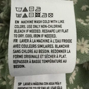 American Eagle Women's L Green Ditsy Floral Tiered Maxi Skirt Cottagecore Boho thumbnail 9