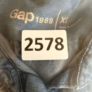 Gap 1969 100% Lyocell Medium Indigo Long Tunic Sleeves Button Down SZ XL #2578 thumbnail 10