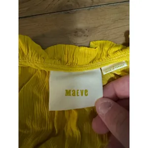 Maeve Anthropologie Women Size Large Livia Gold Ruffle Smock Pleat‎ Midi Dress thumbnail 3