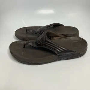 Fitflop brown sandals flip flops size‎ 10 thumbnail 2
