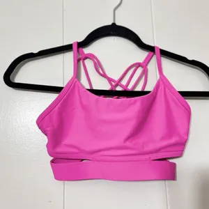 Lorna Jane Pink Strappy Sports Bra Workout Yoga Activewear Size Unknown thumbnail 3