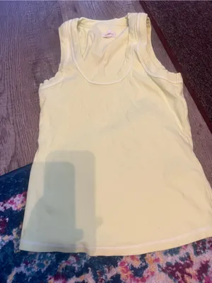 Pilcro Women’s Sleeveless Ribbed Tank Top - Light Yellow thumbnail 5