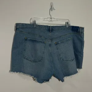 NWT Abercrombie & Fitch Curve Love High‎ Rise Mom Shorts Blue Size 22 Plus thumbnail 6