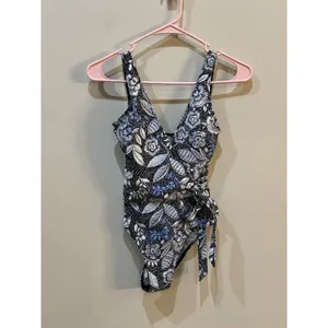 Summersalt Women's Swimsuit The Wrap -Piece Swim Size 2 Floral!‎ thumbnail 2
