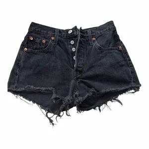 ✨LEVI'S 501 High Rise Womens Denim Black Sz 25 Shorts✨ thumbnail 6