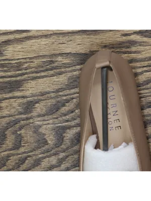 NWT Journee Collection Faux Wood Block Heel Maggs Loafers Taupe Brown 7.5M thumbnail 13