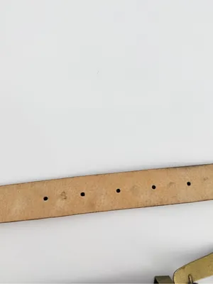 VTG Y2K Studded Western Women Belt XL Amber Accents Bronze 100% Italian Leather thumbnail 11