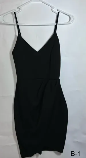 Lulus Black V-Neck Ruched Tulip Hem Bodycon Mini Dress XS thumbnail 1