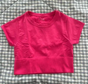 aerie Bright Pink Short Sleeve Crewneck Tee thumbnail 1