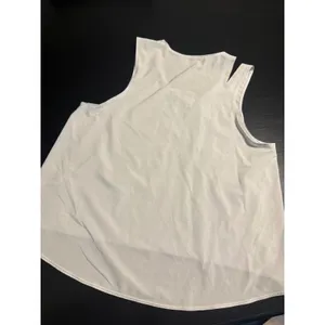 Nike Dri-FIT Womens Tank Top Medium Gray Perforated Swoosh High Low Hem Athletic thumbnail 6