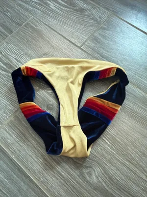Aviator Nation Navy Velvet 5 stripe Bikini Bottom with like new size small thumbnail 4