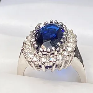 💎💙 NWT NIB New Directions Princess Diana Style Size 10 Sapphire Blue Style Cubic Zirconia Crystal Ring $20.00 💙💎 thumbnail 11