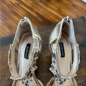 Alex Marie Metallic Embellished Heels thumbnail 2
