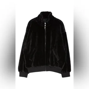 Ugg Laken Mock Neck Fleece Jacket in Black Size Medium thumbnail 5