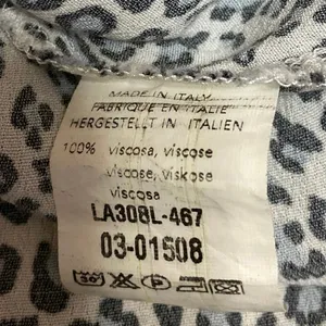 Brandy Melville White Blue Leopard Animal Print High Waist Mini Slip Skirt Sz S thumbnail 5