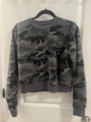 Camo Sweatshirt Gray Size M thumbnail 1