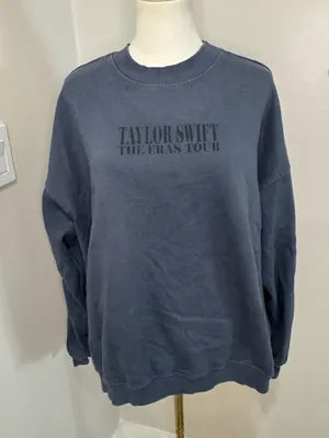 Taylor Swift Eras Tour Blue Crewneck Sweater Size M thumbnail 2