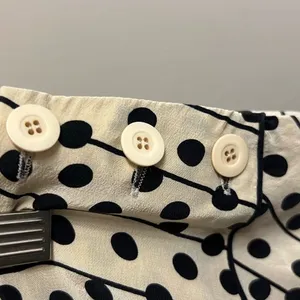 ✨Studio M 100% Silk Cream/Black Sz Medium Skirt✨ thumbnail 8
