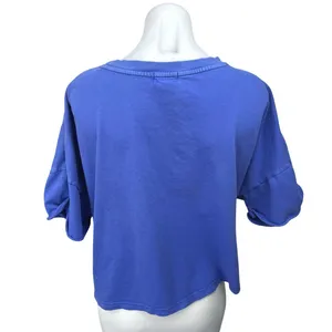 Love by GAP Women's Blue Short Sleeve Pocket Pullover Crop Tee T-Shirt Top XL thumbnail 2