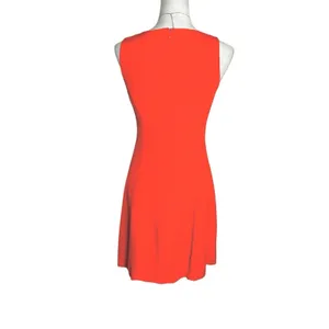 Hugo Buscati Silk Sheath Dress Orange Sleeveless Cocktail Wedding Guest Size‎ 4 thumbnail 3