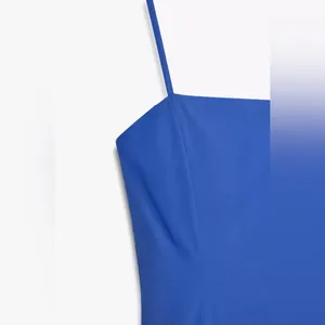 Nwt Zara Blue Asymmetric Poplin Midi Dress Size Xs thumbnail 6
