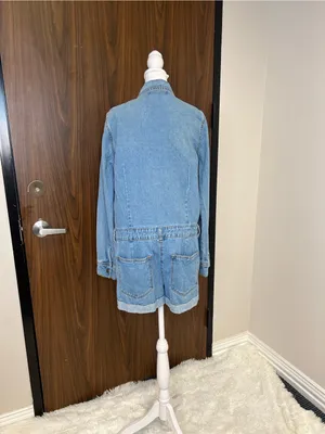 Forever 21 Light Blue Denim Romper Jacket thumbnail 11