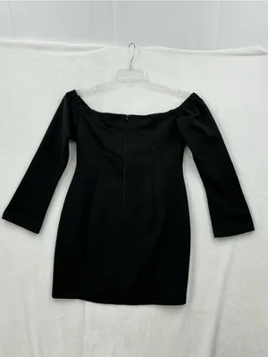 ASOS Black Off-Shoulder Mini Dress 1023 thumbnail 2