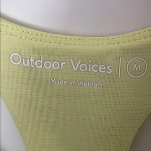 Outdoor Voices Yellow High Neck Sports Bra Medium Activewear Workout thumbnail 6